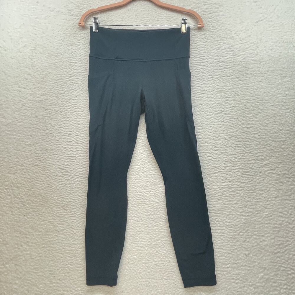 Athleta Leggings Womens Small Black Salutation Stash Pocket High Rise Yoga Pants